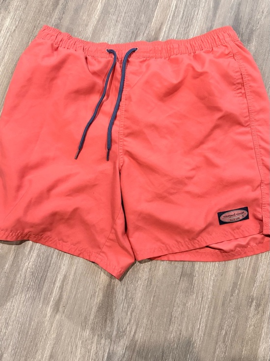 Vineyard Vines Other - Vineyard Vines Coral Men's Swim Trunks with Navy Drawstring